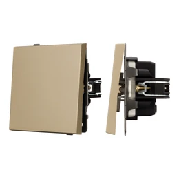 Фото #1 товара Механизм выключателя одноклавишный проходной SWT-TENDO-MKP1-SFPL-GD (230V, 10A) (Arlight, -)