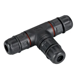 Фото #1 товара Коннектор тройной NEO-CON-T-2pin-BK (3-7mm, IP67) (Arlight, IP67 Пластик, 3 года)