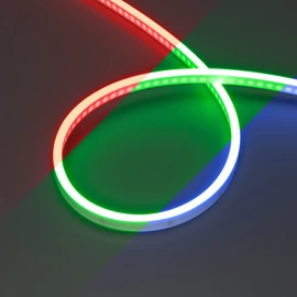 Фото #1 товара Светодиодная лента герметичная WAVE-SIDE-PU-H120-06x12mm 24V RGB (8 W/m, IP68, 3m, wire x1) (Arlight, Вывод прямой, 3 года)