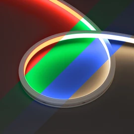 Фото #1 товара Светодиодная лента герметичная MOONLIGHT-TOP-GM192-13x12mm 24V RGBW-Day (14.4 W/m, IP67, 5m, wire x2) (Arlight, Вывод боковой, 3 года)