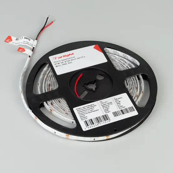 Фото #3 товара Светодиодная лента герметичная RTW-SE-A120-8mm 24V Green (9.6 W/m, IP65, 5m) (Arlight, -)