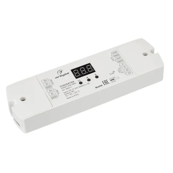 Фото #1 товара Конвертер SMART-K38-DMX (12-24V, SPI, 2.4G) (Arlight, IP20 Пластик, 5 лет)