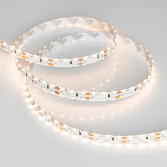 Фото #4 товара Светодиодная лента RS 2-5000 24V Warm2700 2x2 8mm (3014, 240 LED/m, LUX) (Arlight, 14.4 Вт/м, IP20)