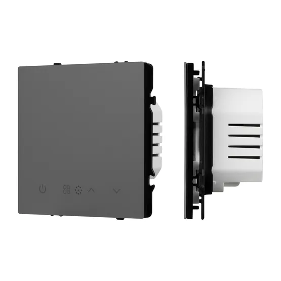 Фото #1 товара Терморегулятор SWT-NOBE-MTE-SFPL-GR (электрический тёплый пол) (Arlight, Серый базальт)