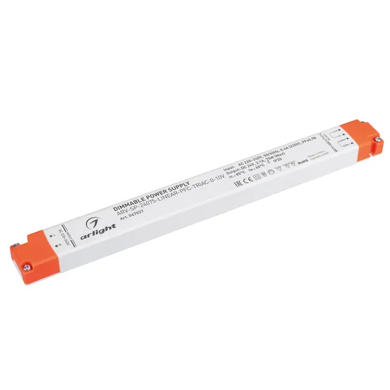 Фото #1 товара Блок питания ARV-SP-24075-LINEAR-PFC-TRIAC-0-10V (24V, 3.1A, 75W) (Arlight, IP20 Пластик, 5 лет)