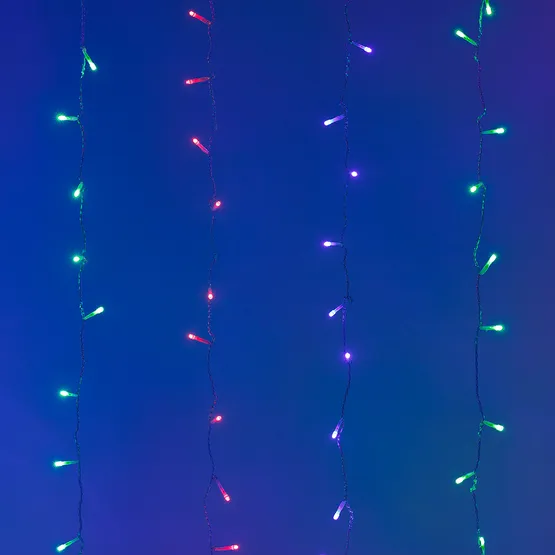 Фото #2 товара Светодиодная гирлянда ARD-CURTAIN-HOME-1500x1500-CLEAR-144LED RGB (230V, 9W) (Ardecoled, IP20)