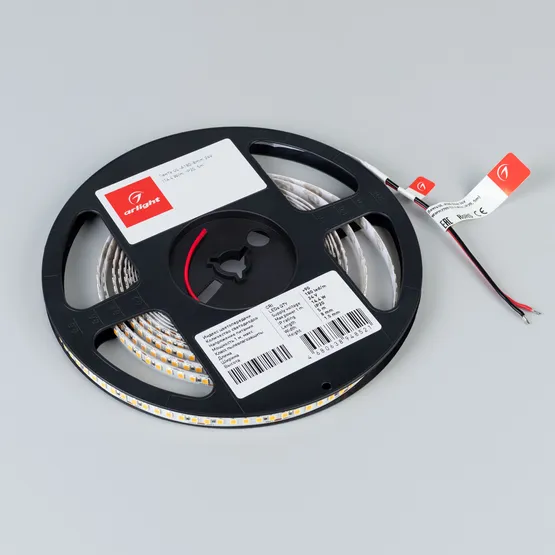 Фото #3 товара Светодиодная лента UL-A180-8mm 24V Warm2700 (14.4 W/m, IP20, 5m) (Arlight, 7 лет)