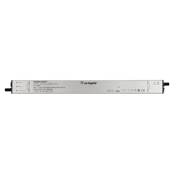 Фото #2 товара Блок питания ARPV-LG24160-LINEAR-PFC (24V, 6.7A, 160W) (Arlight, IP67 Металл, 5 лет)