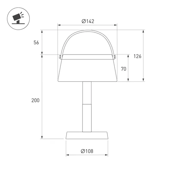 Фото #5 товара Светильник настольный SP-TRAFO-1.5W Warm2700 (Красный, 120 deg, 5V) (Arlight, IP54 Пластик, 2 года)