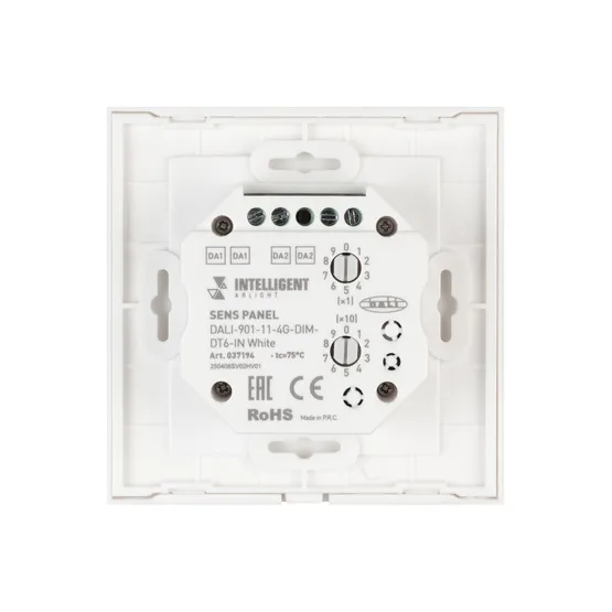 Фото #2 товара INTELLIGENT ARLIGHT Сенсорная панель DALI-901-11-4G-DIM-DT6-IN White (BUS) (IARL, IP20 Пластик, 3 года)