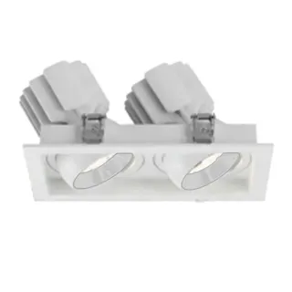 Фото #1 товара Светильник MS-VORTEX-BUILT-S210x117-2x20W Warm3000 (WH-WH, 20 deg, 230V) (Arlight, IP20 Металл, 5 лет)