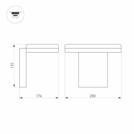 Фото #5 товара Светильник LGD-TENT-WALL-9W Warm3000 (GR, 110 deg, 230V) (Arlight, IP65 Металл, 3 года)