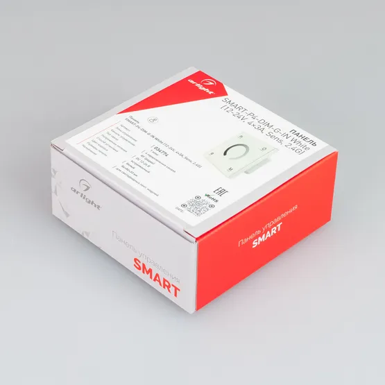 Фото #4 товара Панель SMART-P4-DIM-G-IN White (12-24V, 4x3A, Sens, 2.4G) (Arlight, IP20 Пластик, 5 лет)