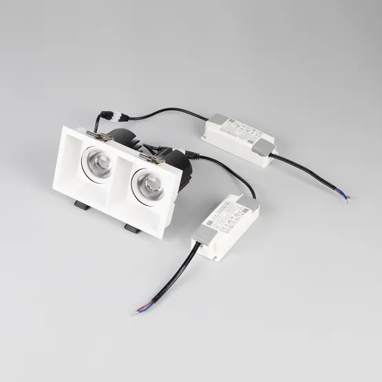 Фото #3 товара Светильник MS-FLOW-BUILT-S157x85-2x6W Day4000 (WH, 55 deg, 230V) (Arlight, IP20 Металл, 5 лет)