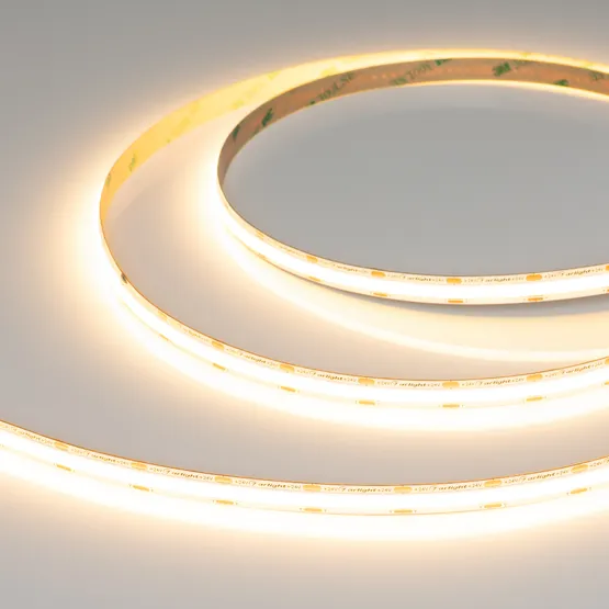 Фото #4 товара Светодиодная лента COB-X560-10mm 24V Warm2700 (5-15 W/m, IP20, 5m) (Arlight, -)