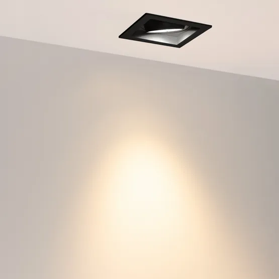 Фото #2 товара Светильник MS-VORTEX-BUILT-S117x117-20W Warm3000 (BK-BK, 40 deg, 230V) (Arlight, IP20 Металл, 5 лет)