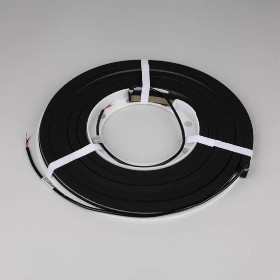 Фото #2 товара Светодиодная лента герметичная NOVA-TOP-BLACK-A120-16x15mm 24V Warm3500 (10 W/m, IP67, 2835, 5m, wire x2) (Arlight, Вывод боковой, 5 лет)