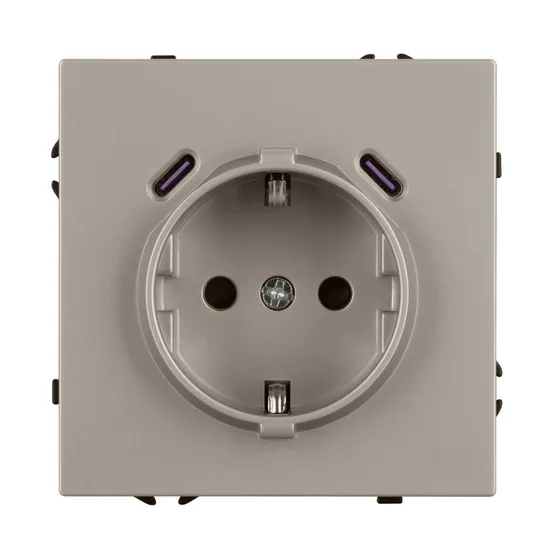 Фото #3 товара Механизм розетки с USB зарядкой SCT-NOBE-MUCC-SFPL-CA (230V, 16A) (Arlight, -)