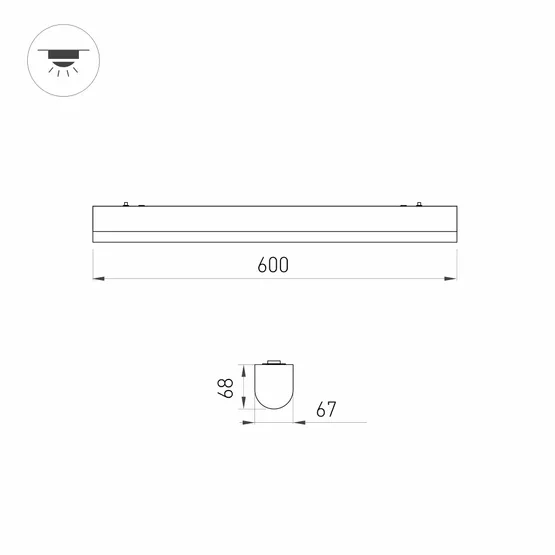 Фото #6 товара Светильник ALT-LARGO-600-15W Day4000 (WH, 120 deg, 230V) (Arlight, IP65 Пластик, 5 лет)