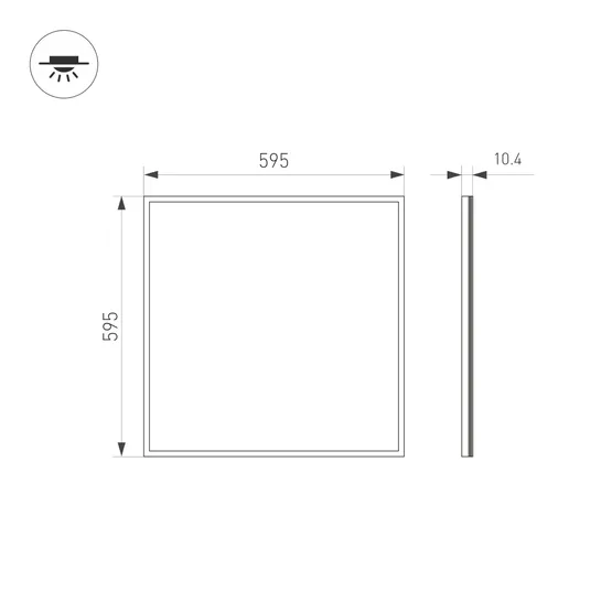 Фото #6 товара Панель IM-600x600A-40W White (Arlight, IP40 Металл, 3 года)