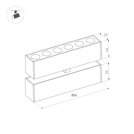 Фото #5 товара Светильник MAG-DOTS-FOLD-25-S800-24W Warm3000 (BK, 30 deg, 24V) (Arlight, IP20 Металл, 3 года)