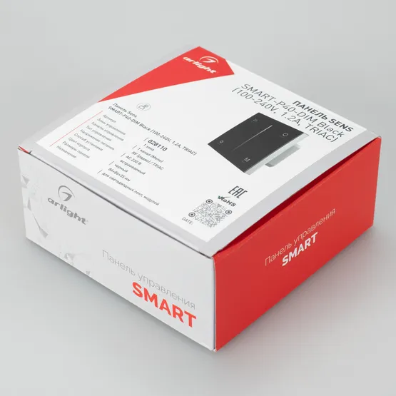 Фото #3 товара Панель SMART-P36-DIM-IN Black (230V, 1.2A, TRIAC, Sens, 2.4G) (Arlight, IP20 Пластик, 5 лет)