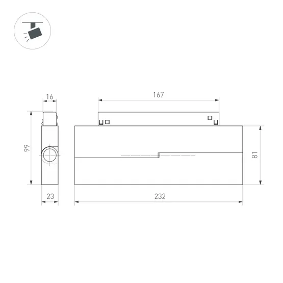 Фото #3 товара Светильник MAG-ORIENT-DOTS-FOLD-S230-12W Warm3000 (BK, 30 deg, 48V, DALI) (Arlight, IP20 Металл, 5 лет)