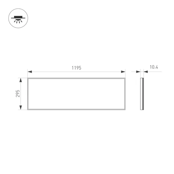 Фото #6 товара Панель IM-300x1200A-40W Day White (Arlight, IP40 Металл, 3 года)