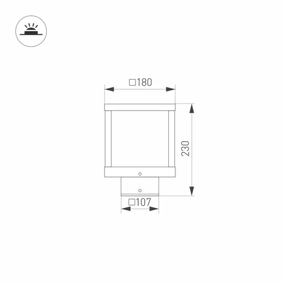 Фото #5 товара Светильник LGD-Path-Cub-H230B-12W Warm White (Arlight, IP54 Металл, 3 года)