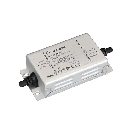 Фото товара Блок питания ARPJ-LG-561700-PFC-B (50W, 25-56V, 0.4-1.7A) (Arlight, IP67 Металл, 5 лет)