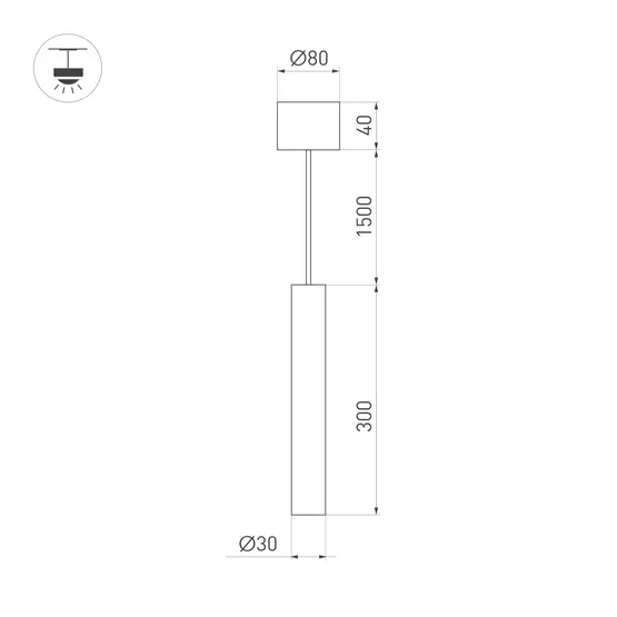 Фото #5 товара Светильник SP-PIPE-HANG-L300-R30-9W Warm3000 (BK, 24 deg, 230V) (Arlight, IP20 Металл, 3 года)