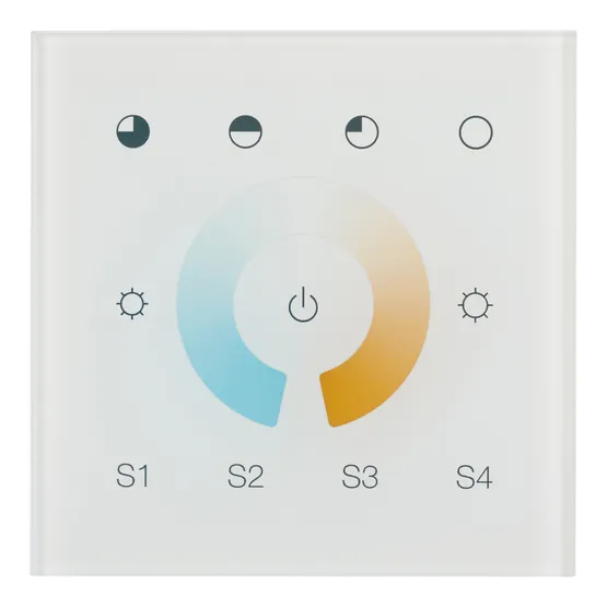 Фото #2 товара INTELLIGENT ARLIGHT Сенсорная панель DALI-901-11-1G-4SC-MIX-DT8-IN White (BUS/230V) (IARL, IP20 Пластик, 3 года)