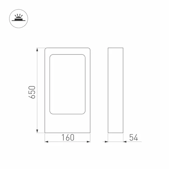 Фото #4 товара Светильник LGD-Path-Frame-J650B-7W Warm White (Arlight, IP54 Металл, 3 года)