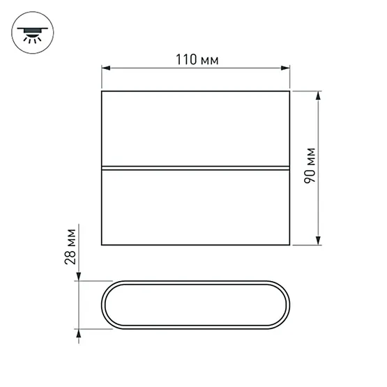 Фото #7 товара Светильник SP-Wall-110WH-Flat-6W Day White (Arlight, IP54 Металл, 3 года)