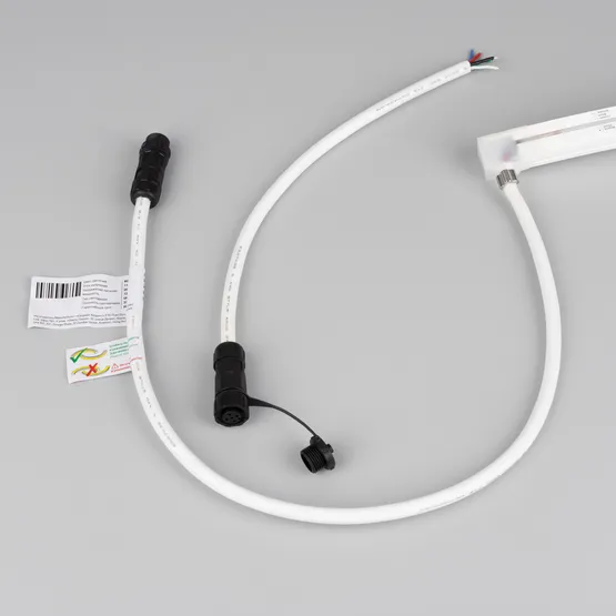 Фото #2 товара Светодиодная лента герметичная MOONLIGHT-PRO-TOP-X336-16x16mm 24V RGBW-Warm (12 W/m, IP67, 10m, wire x2) (Arlight, Вывод боковой, 5 лет)