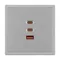 Минифото #4 товара ARL NOBE USB Розетка тип А+С+С софт-тач никель SCT-MUACC-SFPL-FC-IS (65W, QC3) (Arlight, -)